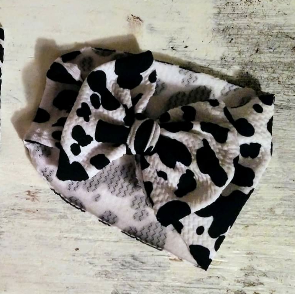 🐮Cow Print Bow/Headwrap